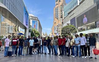WWTFE delegation exploring Nanjing Road, Shanghai